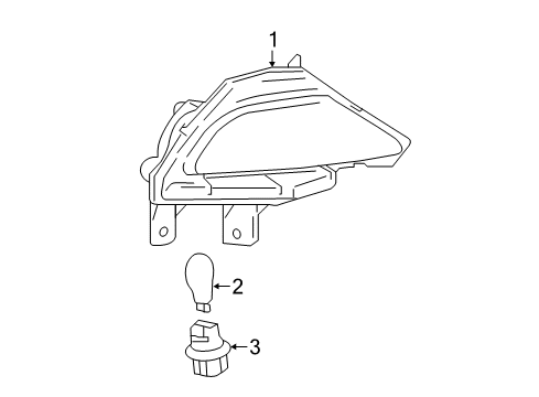 2017 Toyota RAV4 Rear Fog Lamps & Reflex Diagram