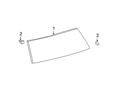 2005 Toyota RAV4 Back Door - Glass & Hardware Diagram