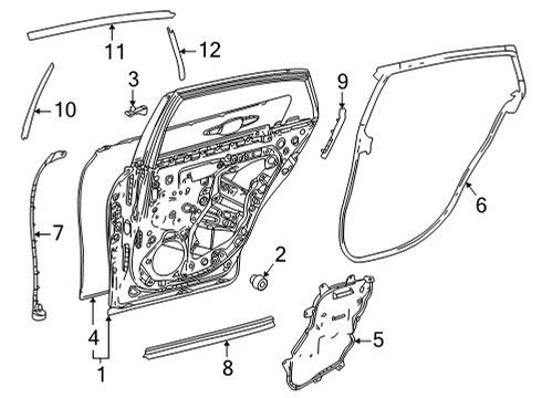 2021 Toyota Mirai Panel Sub-Assembly, Rr D Diagram for 67003-62050