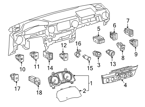 2016 Toyota Tacoma Parking Aid Diagram 1 - Thumbnail