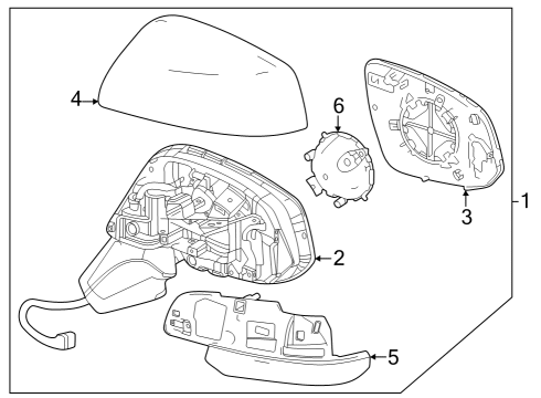 2023 Toyota Corolla Cross Outside Mirrors Diagram 1 - Thumbnail