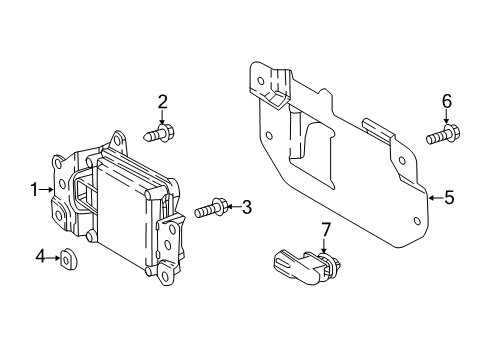 2021 Toyota C-HR Bracket, MILLIMETER Diagram for 88215-10010