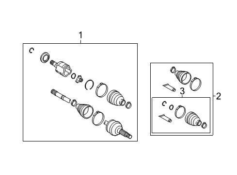 2011 Toyota Highlander Drive Axles - Rear Diagram