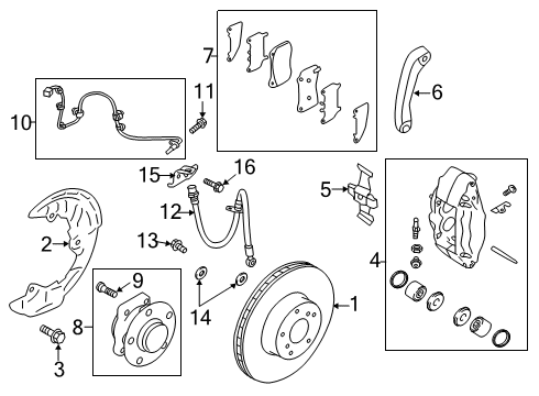 2020 Toyota 86 Front Disc Diagram for SU003-06805