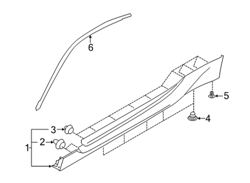 2023 Toyota GR86 RETAINER&MOL ASSYLH Diagram for SU003-08602