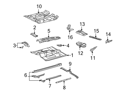 2010 Toyota FJ Cruiser Mat Assembly, Floor, Front Diagram for 58510-3G813-B0