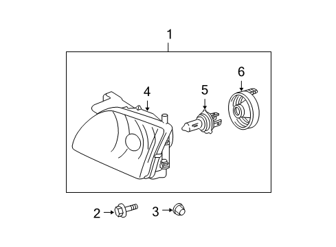 2004 Toyota Tacoma Bulbs Diagram 2 - Thumbnail