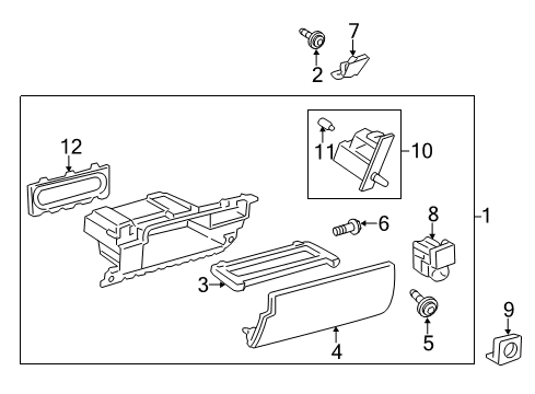 2019 Toyota Land Cruiser Glove Box Diagram