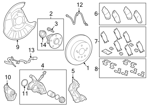 2024 Toyota Grand Highlander Rear Brakes Diagram 2 - Thumbnail