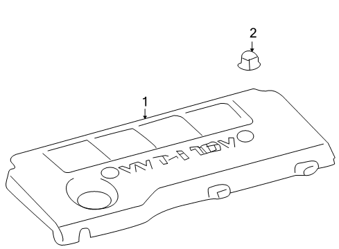 2010 Toyota Corolla Engine Appearance Cover Diagram 2 - Thumbnail