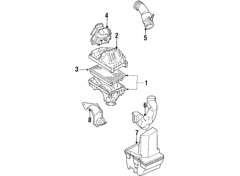 1988 Toyota Corolla Air Intake Diagram 1 - Thumbnail