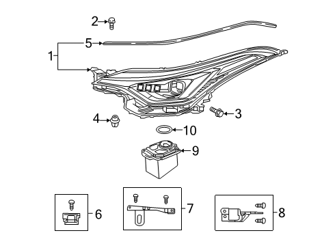 2021 Toyota C-HR Computer Sub-Assembly, H Diagram for 89907-F4090