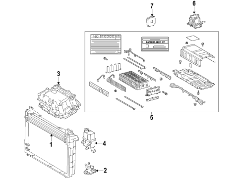 2013 Toyota Prius V Hybrid Components, Battery Diagram