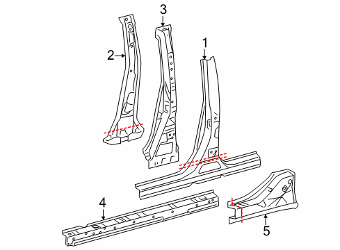 2013 Toyota Camry Center Pillar & Rocker Diagram 2 - Thumbnail