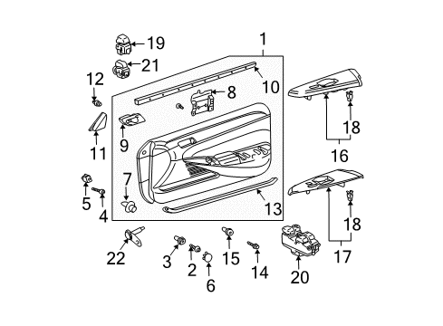 2008 Toyota Solara Front Door, Electrical Diagram 2 - Thumbnail