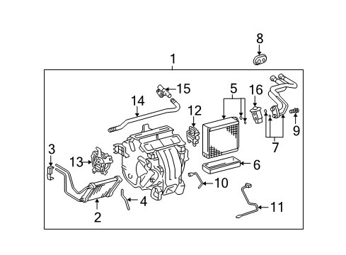 2007 Toyota Solara HVAC Case Diagram