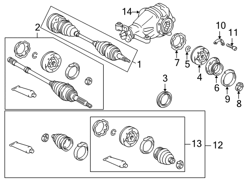 Clamp, 2 (For Rear Drive Shaft Outboard Joint Boot) Diagram for 42345-30070