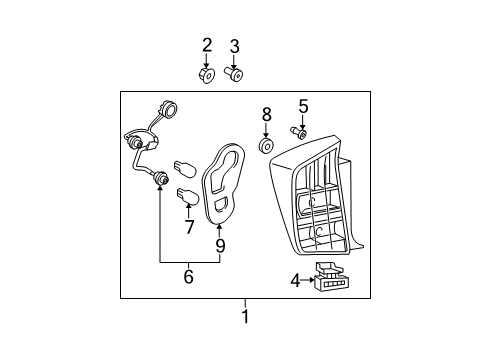 2011 Toyota Prius Combination Lamps Diagram