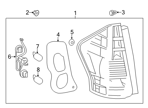 2016 Toyota Prius V Bulbs Diagram 6 - Thumbnail