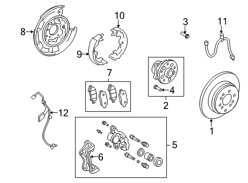 2010 Toyota Venza Brake Components, Brakes Diagram 2 - Thumbnail