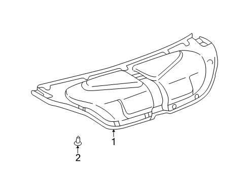 2000 Toyota Solara Interior Trim - Trunk Lid Diagram