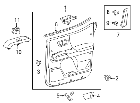 2021 Toyota Tacoma Panel Assembly, Rear Door Diagram for 67640-04100-C4