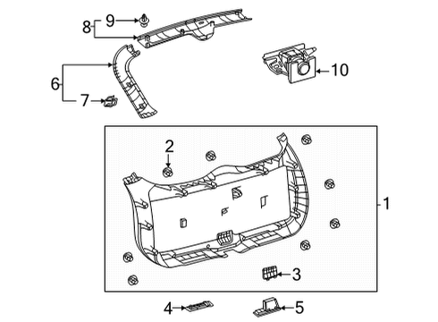 2021 Toyota Venza Interior Trim - Lift Gate Diagram