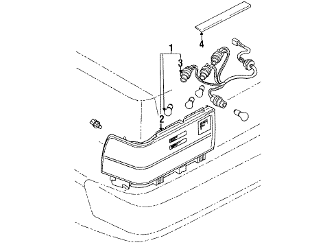 1991 Toyota Cressida Combination Lamps Diagram