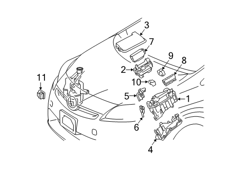 2013 Toyota Prius Block Assembly, Relay Diagram for 82660-47040