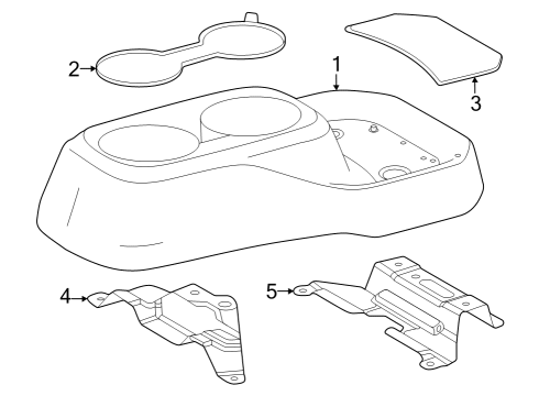 2024 Toyota Grand Highlander Rear Console Diagram