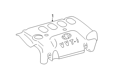 2015 Toyota Yaris Engine Appearance Cover Diagram