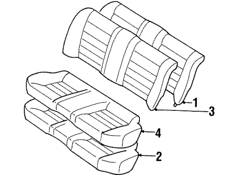 1995 Toyota Corolla Rear Seat Components Diagram