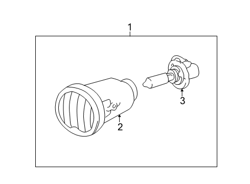 2002 Toyota Sequoia Lamp Unit, Fog Lamp, LH Diagram for 81221-0C020