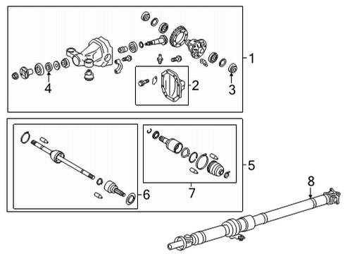 2023 Toyota GR86 Axle & Differential - Rear Diagram