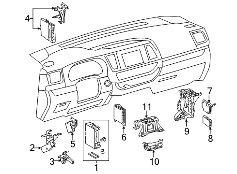 2018 Toyota Highlander Bracket, Junction Block Diagram for 82673-0E040