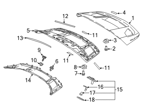 2022 Toyota C-HR Base Stud, Upper Diagram for 90119-06993