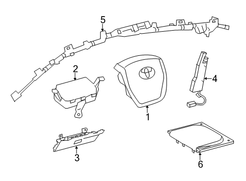 2015 Toyota Corolla Air Bag Assembly, Front Seat Diagram for 73910-02120