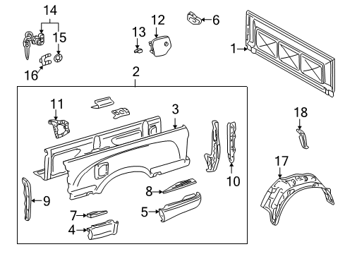 2001 Toyota Tacoma Fuel Door Diagram 2 - Thumbnail