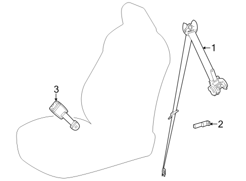 2024 Toyota Grand Highlander Second Row Seat Belts Diagram 2 - Thumbnail