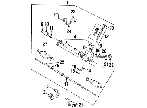 1997 Toyota Paseo Tube, Steering Left Turn Pressure Diagram for 44419-10030