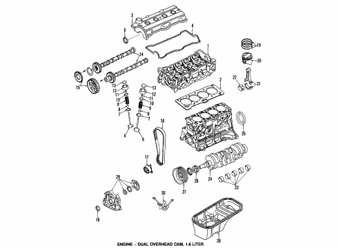 1991 Toyota Celica INSULATOR, Engine Mounting, LH Diagram for 12372-16190