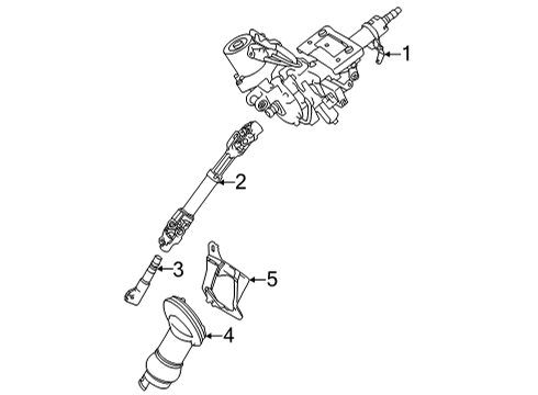 2018 Toyota Mirai Shaft Assembly, Steering Diagram for 45260-62020