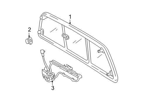 2006 Toyota Tundra Back Glass  Diagram 3 - Thumbnail