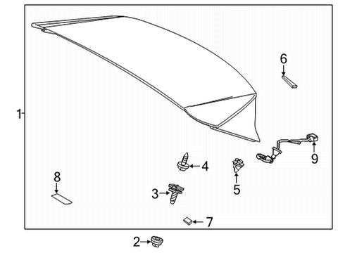 2021 Toyota Venza Rear Spoiler Diagram