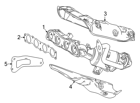 2022 Toyota Corolla INSULATOR, EXHAUST M Diagram for 17167-37140