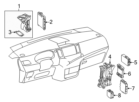 2012 Toyota Sienna Computer, Network Gateway Diagram for 89111-08010