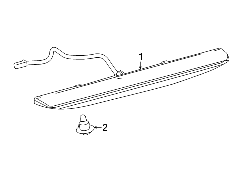 2022 Toyota Prius AWD-e High Mount Lamps Diagram