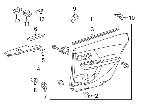 2015 Toyota Prius V Rear Door Diagram 3 - Thumbnail