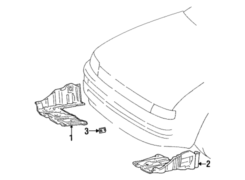 1995 Toyota Corolla Splash Shields Diagram