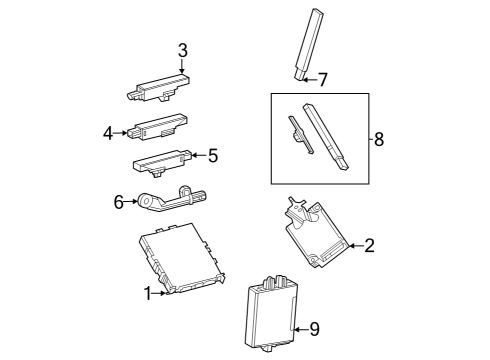 2023 Toyota bZ4X TRANSMITTER SUB-ASSY Diagram for 8990H-42520